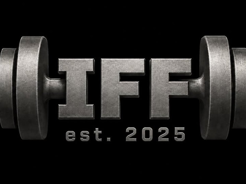Iron Forge Fitness chrome dumbbell brand mark detail
